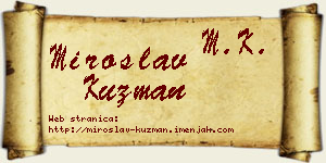 Miroslav Kuzman vizit kartica